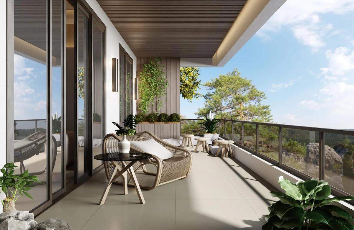 Model Balkon Modern Natural